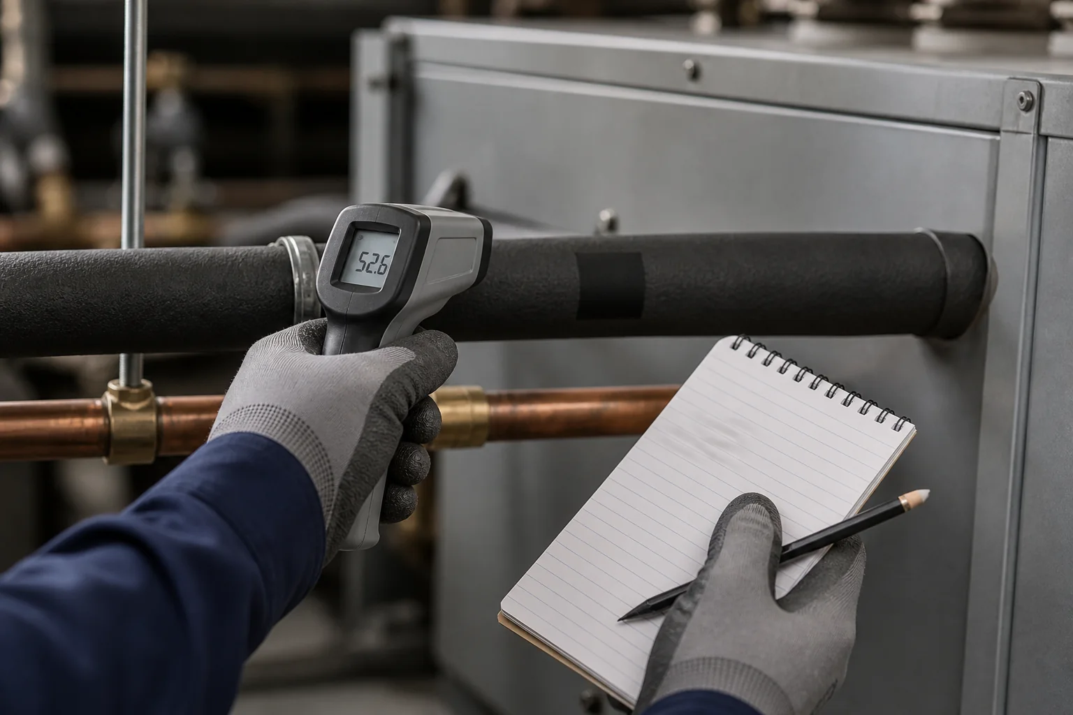 A careful temperature reading during HVAC diagnosis